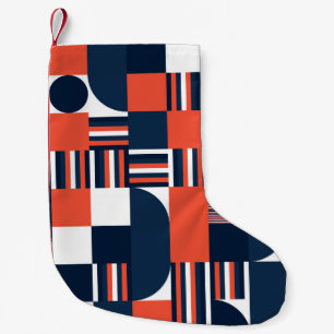 Geometrisch modern naadloos patroon kleine kerstsok