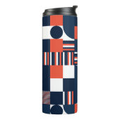 Geometrisch modern naadloos patroon thermosbeker (Gedraaid links)