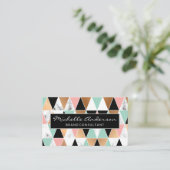 Geometrisch modern patroon | Marmeren Kleurenmanie Visitekaartje (Staand voorkant)
