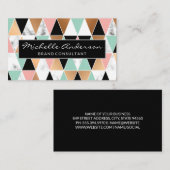 Geometrisch modern patroon | Marmeren Kleurenmanie Visitekaartje (Voorkant / Achterkant)