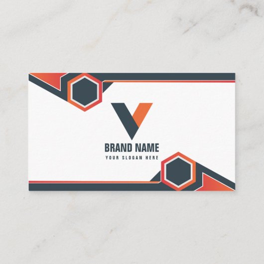 Geometrisch Modern Visitekaartje (Achterkant)