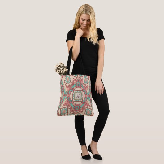 Geometrisch Modern Zuidwest Pattern Tas (Op model)