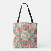 Geometrisch modern zuidwesters patroon tote bag (Achterkant)
