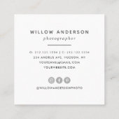 geometrisch | Moderne driehoek overlay fotografie Vierkante Visitekaartje (Achterkant)