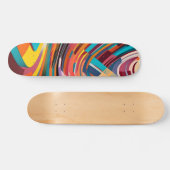 Geometrisch Moderne Kunst Abstracte Vormen Kleurri Persoonlijk Skateboard (Horizontaal)