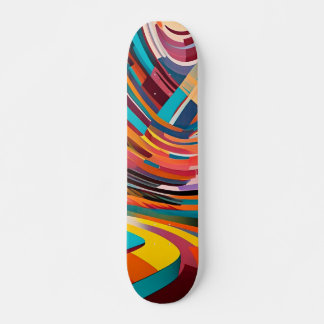 Geometrisch Moderne Kunst Abstracte Vormen Kleurri Persoonlijk Skateboard