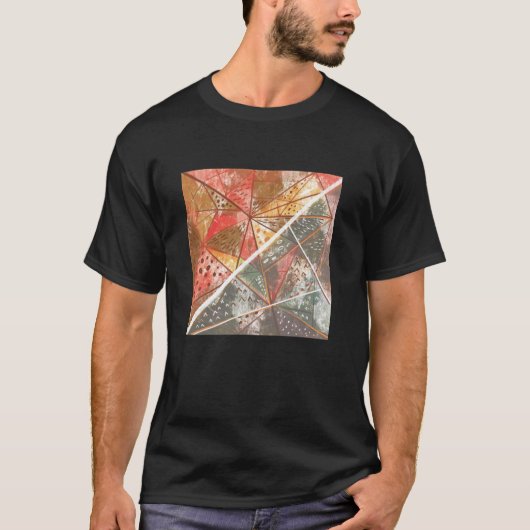 geometrisch moderne mannen t-shirt (Voorkant)