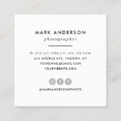 Geometrisch | Moderne minimale driehoekfoto Vierkante Visitekaartje (Achterkant)