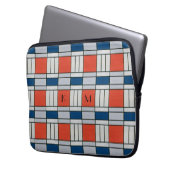 Geometrisch monogloge omloop laptop sleeve (Voorkant Links)