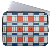 Geometrisch monogloge omloop laptop sleeve (Voorkant)