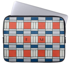 Geometrisch monogloge omloop laptop sleeve