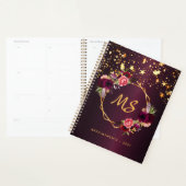 Geometrisch monogram 2022 van Floral Bourgogne Planner (Display)