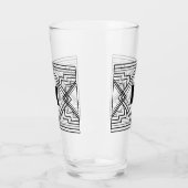 Geometrisch monogram glas (Links)