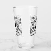 Geometrisch monogram glas (Rechts)