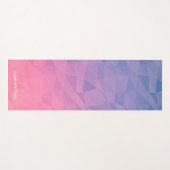 Geometrisch monogram Paars en roze verloop Yogamat (Voorkant (horizontaal))