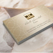 Geometrisch monogram van het predikant Modern Gold Visitekaartje