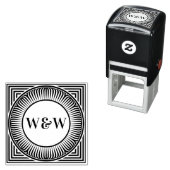 Geometrisch Monogram Zelfinkende Stempel (In situ)