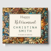 Geometrisch Mozaïek Glas in lood Pensioen Partij Gastenboek (Voorkant)