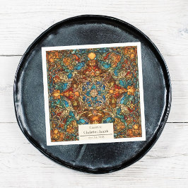 Geometrisch Mozaïek Glas in lood Pensioen Partij Servet