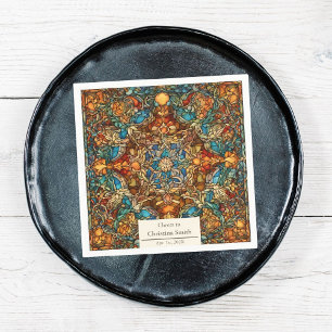 Geometrisch Mozaïek Glas in lood Pensioen Partij Servet