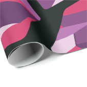 Geometrisch mozaïek, levendige roze en Paarse edel Cadeaupapier (Rol Hoek)