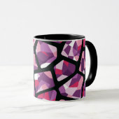 Geometrisch mozaïek, levendige roze en Paarse edel Mok (Voorkant rechts)