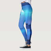 Geometrisch Mozaïek Vierkante Doos Ontwerp Leggings (Links)