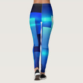 Geometrisch Mozaïek Vierkante Doos Ontwerp Leggings (Achterkant)
