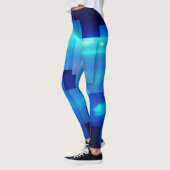 Geometrisch Mozaïek Vierkante Doos Ontwerp Leggings (Links)
