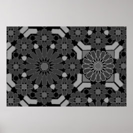 Geometrisch mozaïekontwerp poster