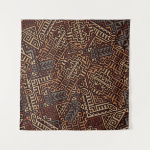 Geometrisch naadloos patroon gemaakt in trendy eth wandkleed
