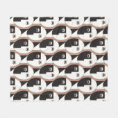 Geometrisch naadloos patroon gezichtsveld en ogen fleece deken (Voorkant (Horizontaal))