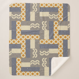Geometrisch naadloos patroon in retrostijl. Modern Sherpa Deken