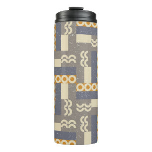 Geometrisch naadloos patroon in retrostijl. Modern Thermosbeker