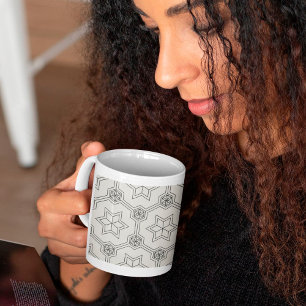 Geometrisch Naadloos Patroon Koffiemok