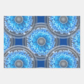 Geometrisch naadloos patroon. Kogels en blauwe blo Inpakpapier Vel (Voorkant 3)