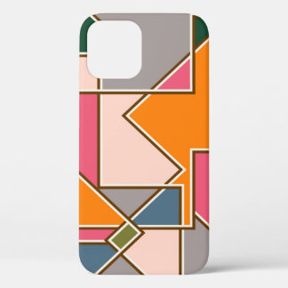 geometrisch naadloos patroon, lijnen, oranje, paar Case-Mate iPhone case