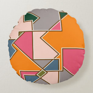 geometrisch naadloos patroon, lijnen, oranje, paar rond kussen