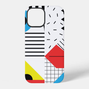Geometrisch naadloos patroon met abstracte vormen iPhone 12 hoesje