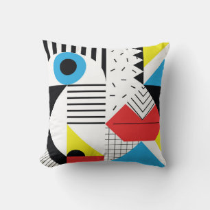 Geometrisch naadloos patroon met abstracte vormen kussen