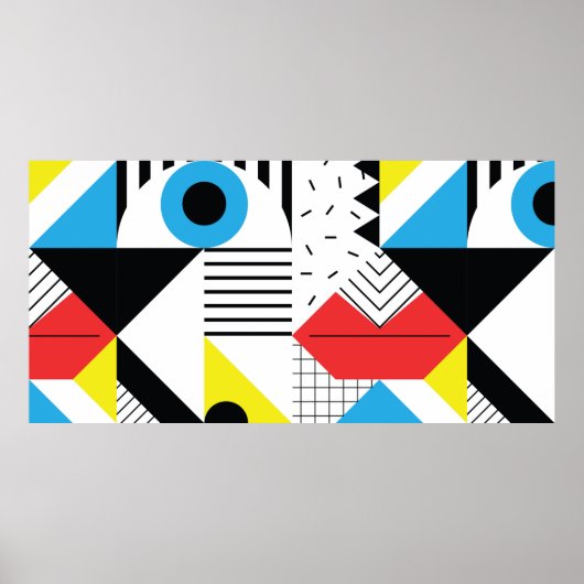 Geometrisch naadloos patroon met abstracte vormen poster (Voorkant)