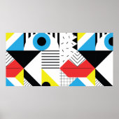 Geometrisch naadloos patroon met abstracte vormen poster (Voorkant)