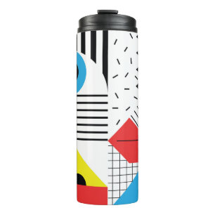 Geometrisch naadloos patroon met abstracte vormen thermosbeker