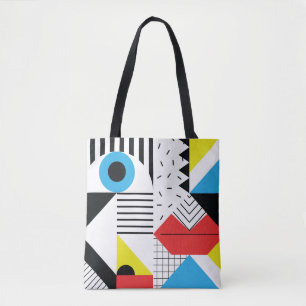 Geometrisch naadloos patroon met abstracte vormen tote bag