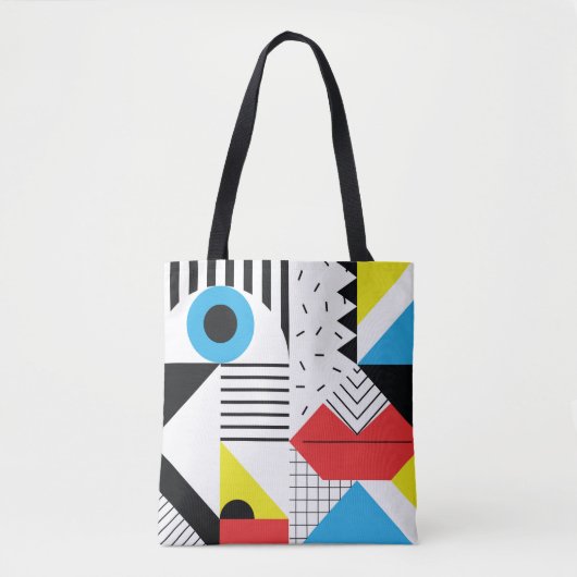 Geometrisch naadloos patroon met abstracte vormen tote bag (Voorkant)