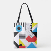 Geometrisch naadloos patroon met abstracte vormen tote bag (Achterkant)