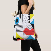 Geometrisch naadloos patroon met abstracte vormen tote bag (Dichtbij)