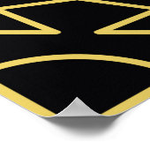 Geometrisch naadloos patroon met gestileerde golde poster (Hoek)