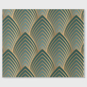 Geometrisch naadloos patroon met golden en groene  cadeaupapier (Vlak)