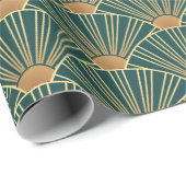 Geometrisch naadloos patroon met gouden lijnen. Gr Cadeaupapier (Rol Hoek)